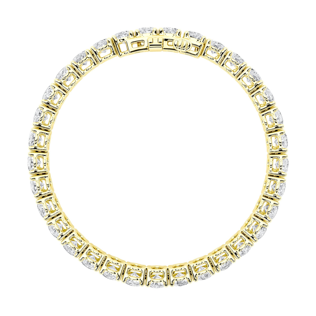 10CTW Oval Lab-Grown Diamond Prong East West Line Bracelet 51 Stones