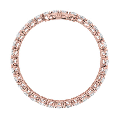 10CTW Oval Lab-Grown Diamond Prong East West Line Bracelet 51 Stones