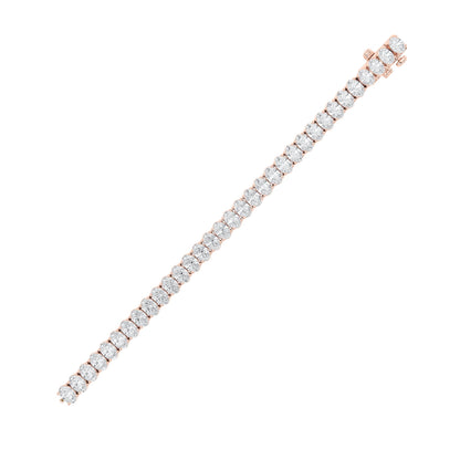 10CTW Oval Lab-Grown Diamond Prong East West Line Bracelet 51 Stones