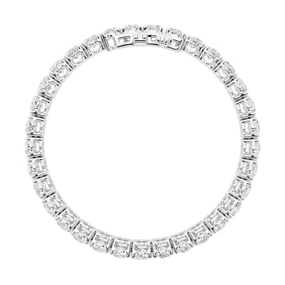 12.5CTW Oval Lab-Grown Diamond Prong East West Line Bracelet 49 Stones