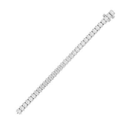 12.5CTW Oval Lab-Grown Diamond Prong East West Line Bracelet 49 Stones