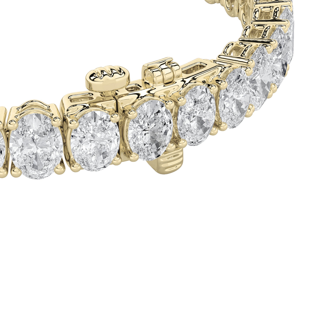 12.5CTW Oval Lab-Grown Diamond Prong East West Line Bracelet 49 Stones