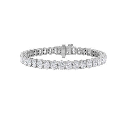 15CTW Oval Lab-Grown Diamond Prong East West Line Bracelet 39 Stones