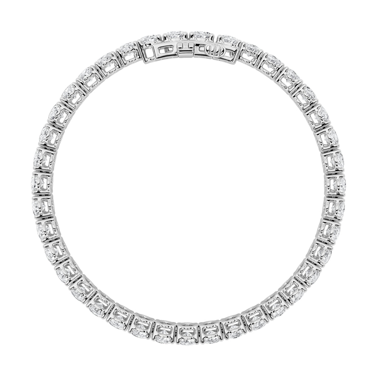 15CTW Oval Lab-Grown Diamond Prong East West Line Bracelet 39 Stones