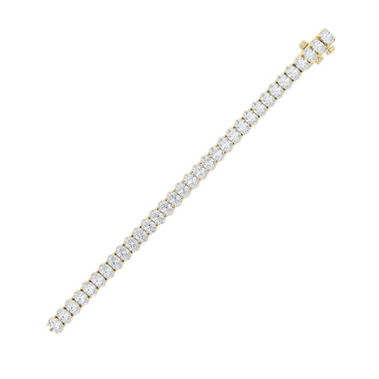 16.5CTW Oval Lab-Grown Diamond Prong East West Line Bracelet 41 Stones