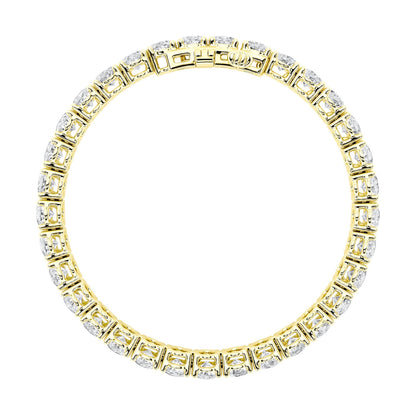 18.5CTW Oval Lab-Grown Diamond Prong East West Line Bracelet 37 Stones