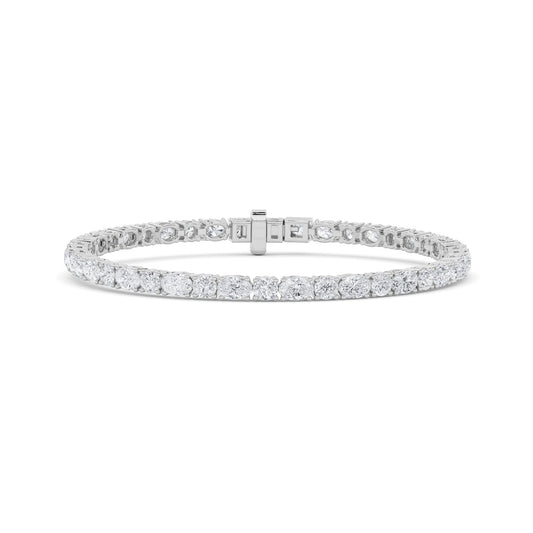 7CTW Oval Lab-Grown Diamond Prong East West Bracelet 42 Stones