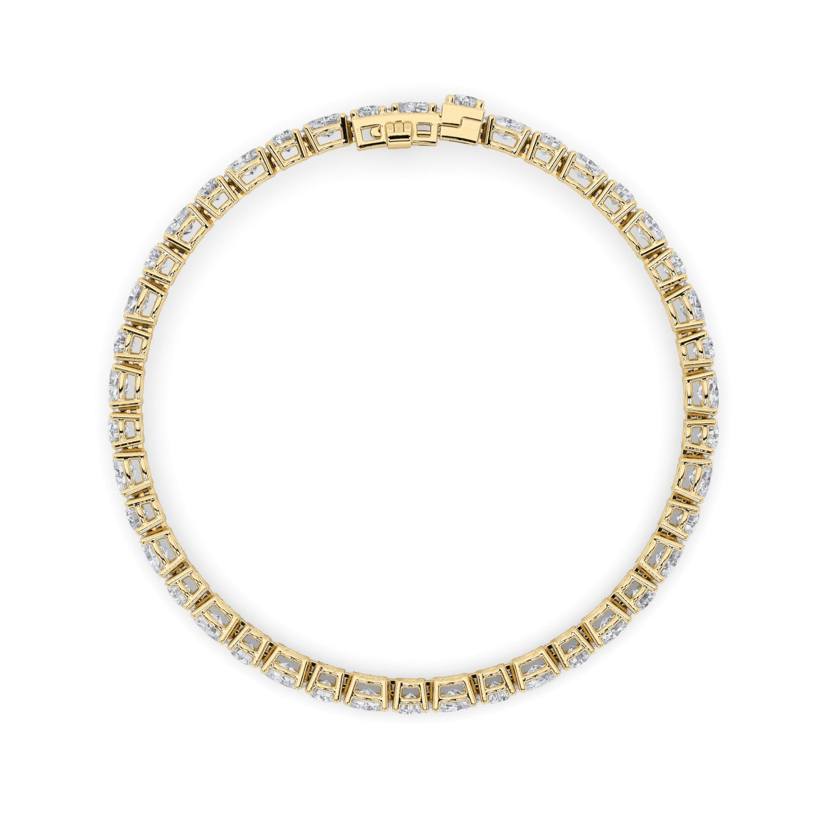 7CTW Oval Lab-Grown Diamond Prong East West Bracelet 42 Stones