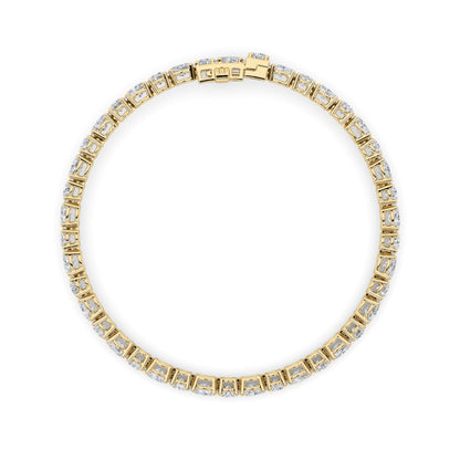7CTW Oval Lab-Grown Diamond Prong East West Bracelet 42 Stones