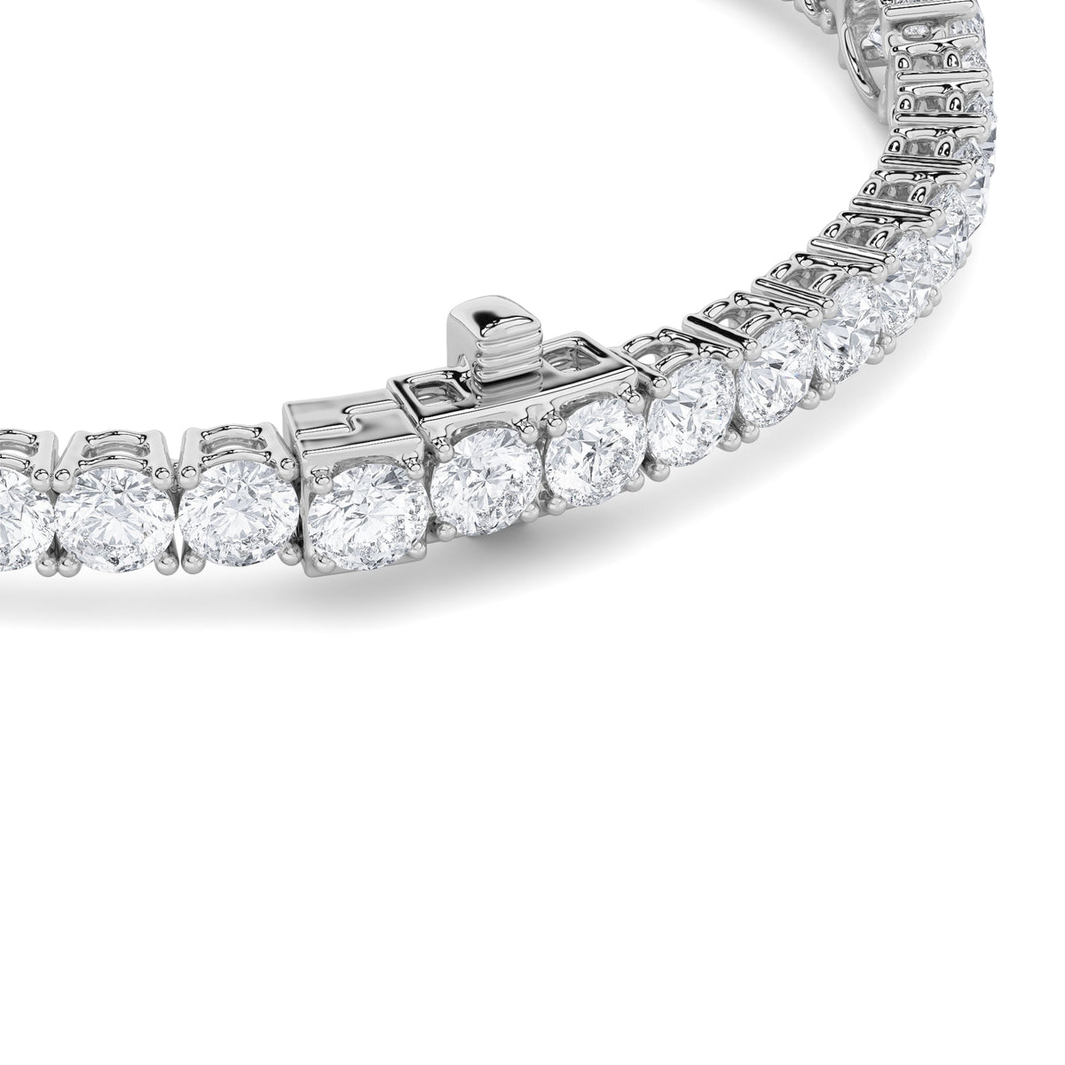 10CTW Oval Lab-Grown Diamond Prong East West Station Bracelet 45 Stones