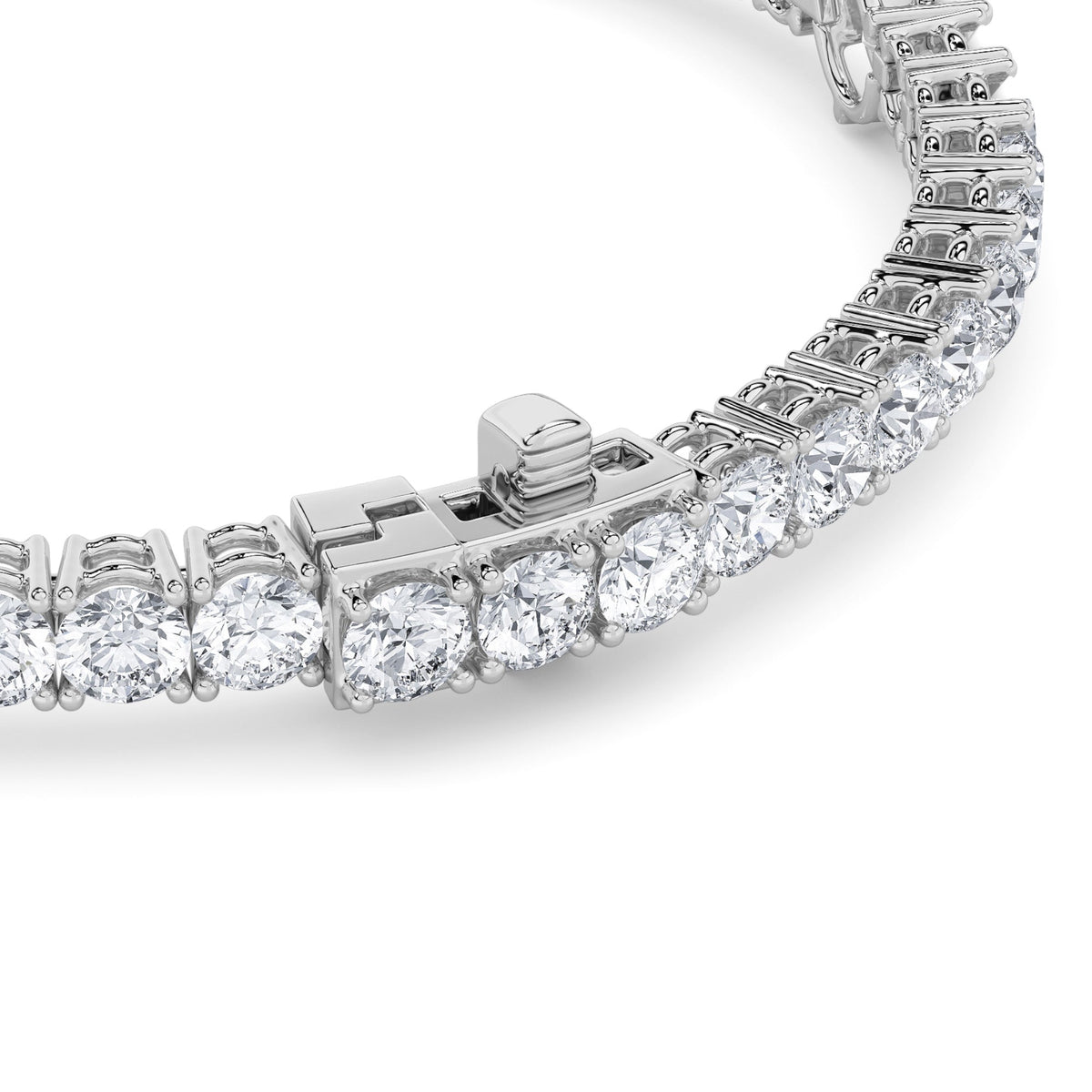 10CTW Pear Lab-Grown Diamond Prong East West Station Bracelet 47 Stones