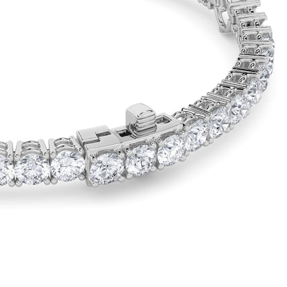 10CTW Pear Lab-Grown Diamond Prong East West Station Bracelet 47 Stones