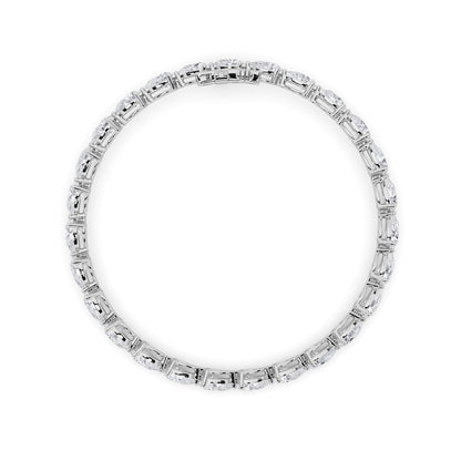 6CTW Pear Lab-Grown Diamond Prong Fancy Line Bracelet 30 Stones