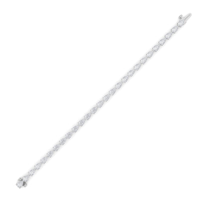 6CTW Pear Lab-Grown Diamond Prong Fancy Line Bracelet 30 Stones