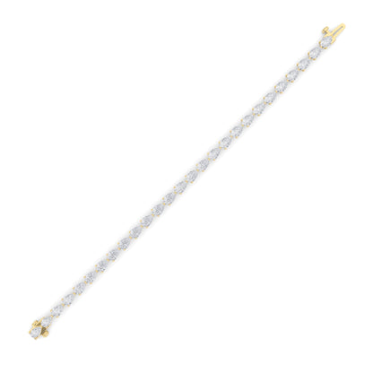 6CTW Pear Lab-Grown Diamond Prong Fancy Line Bracelet 30 Stones