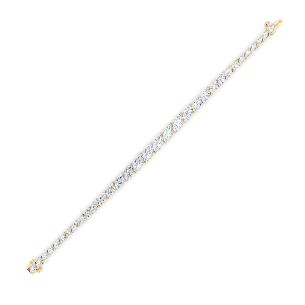 13CTW Marquise Lab-Grown Diamond Prong Fancy Bracelet 33 Stones