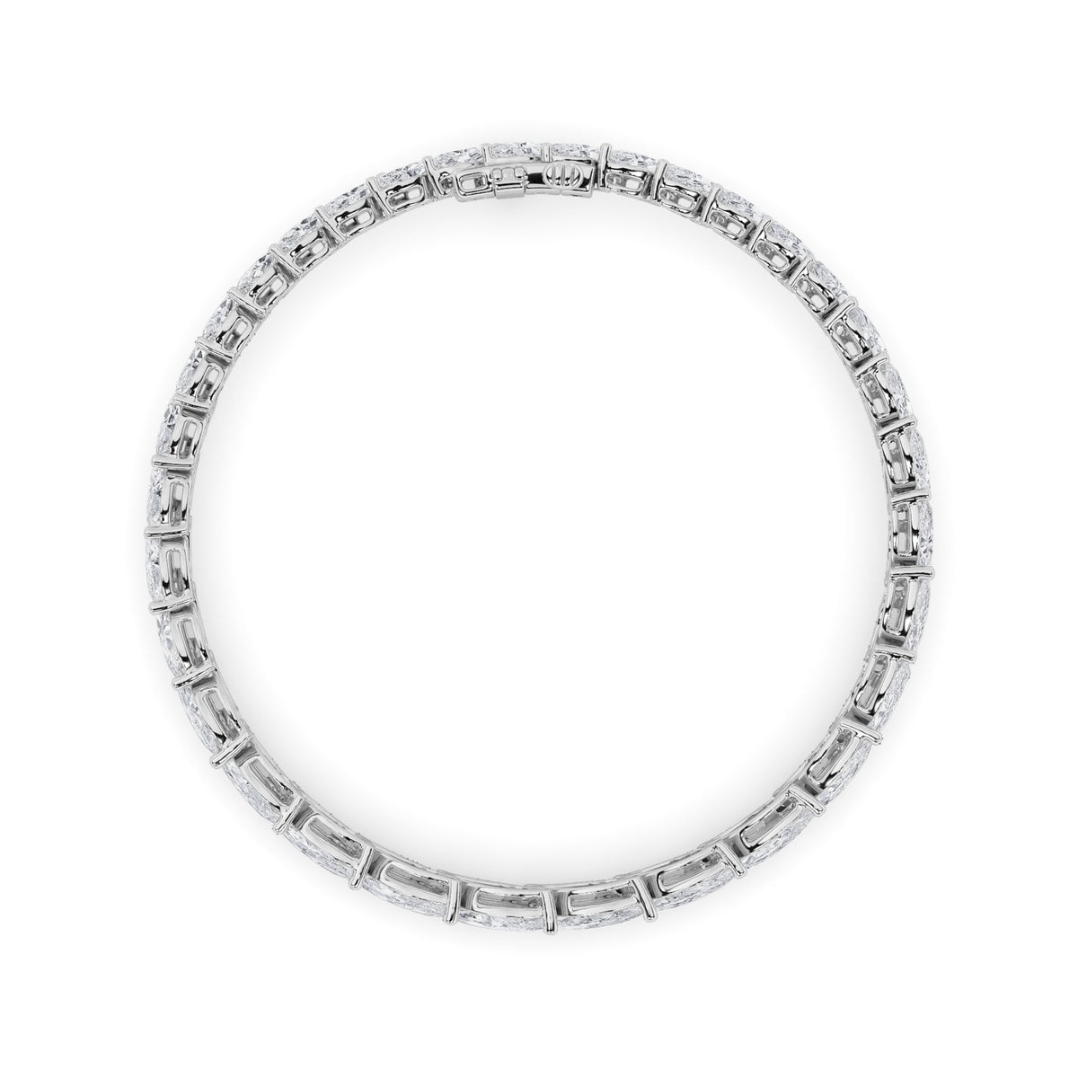 13.5CTW Marquise Lab-Grown Diamond Prong Bracelet 33 Stones