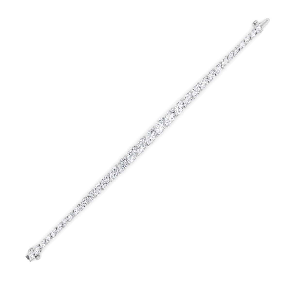 13.5CTW Marquise Lab-Grown Diamond Prong Bracelet 33 Stones