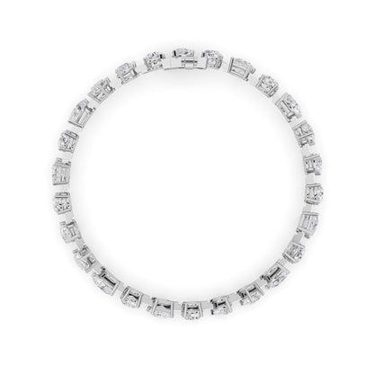 10.5CTW Mix Lab-Grown Diamond Prong North South Bracelet 26 Stones