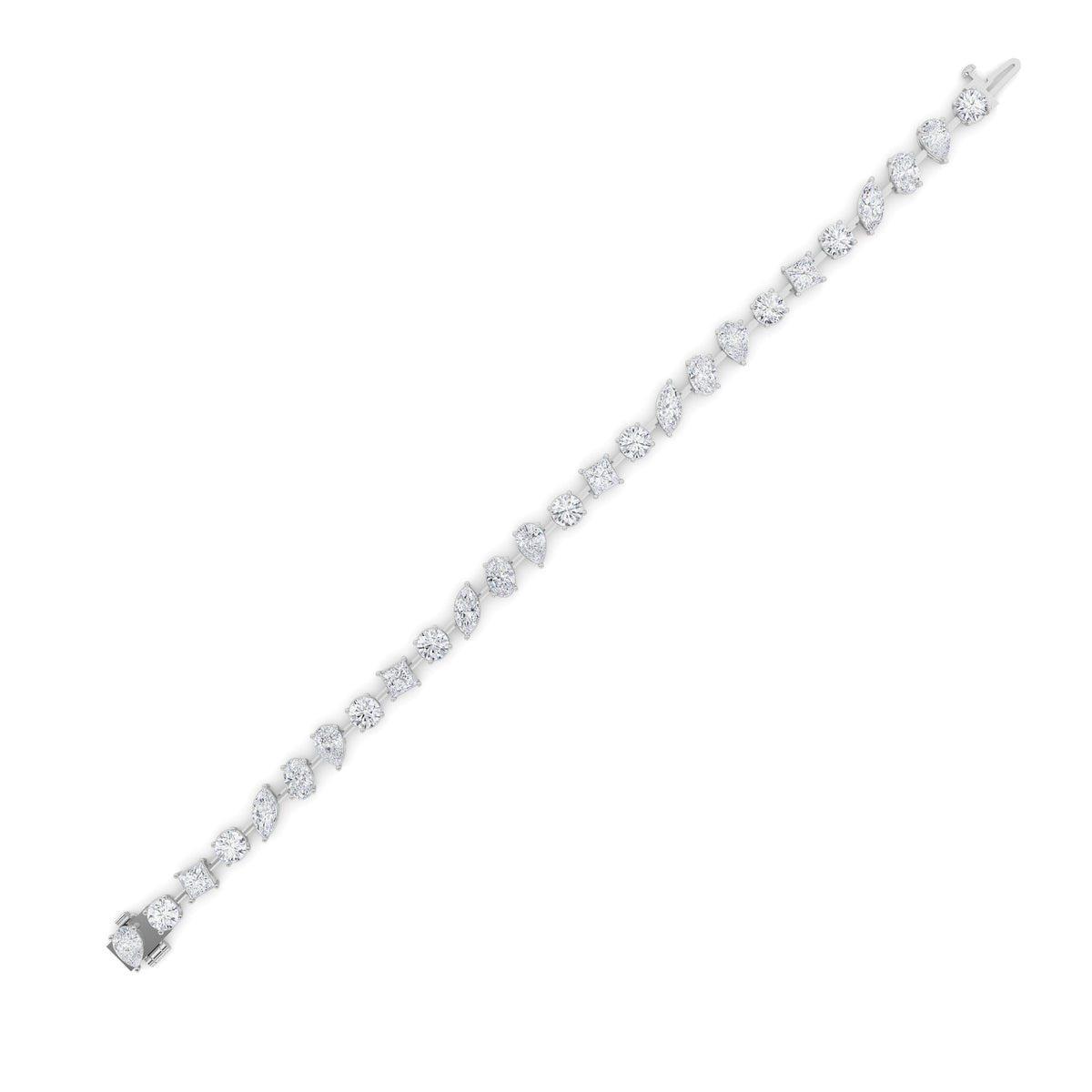 10.5CTW Mix Lab-Grown Diamond Prong North South Bracelet 26 Stones
