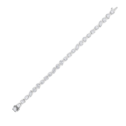 10.5CTW Mix Lab-Grown Diamond Prong North South Bracelet 26 Stones
