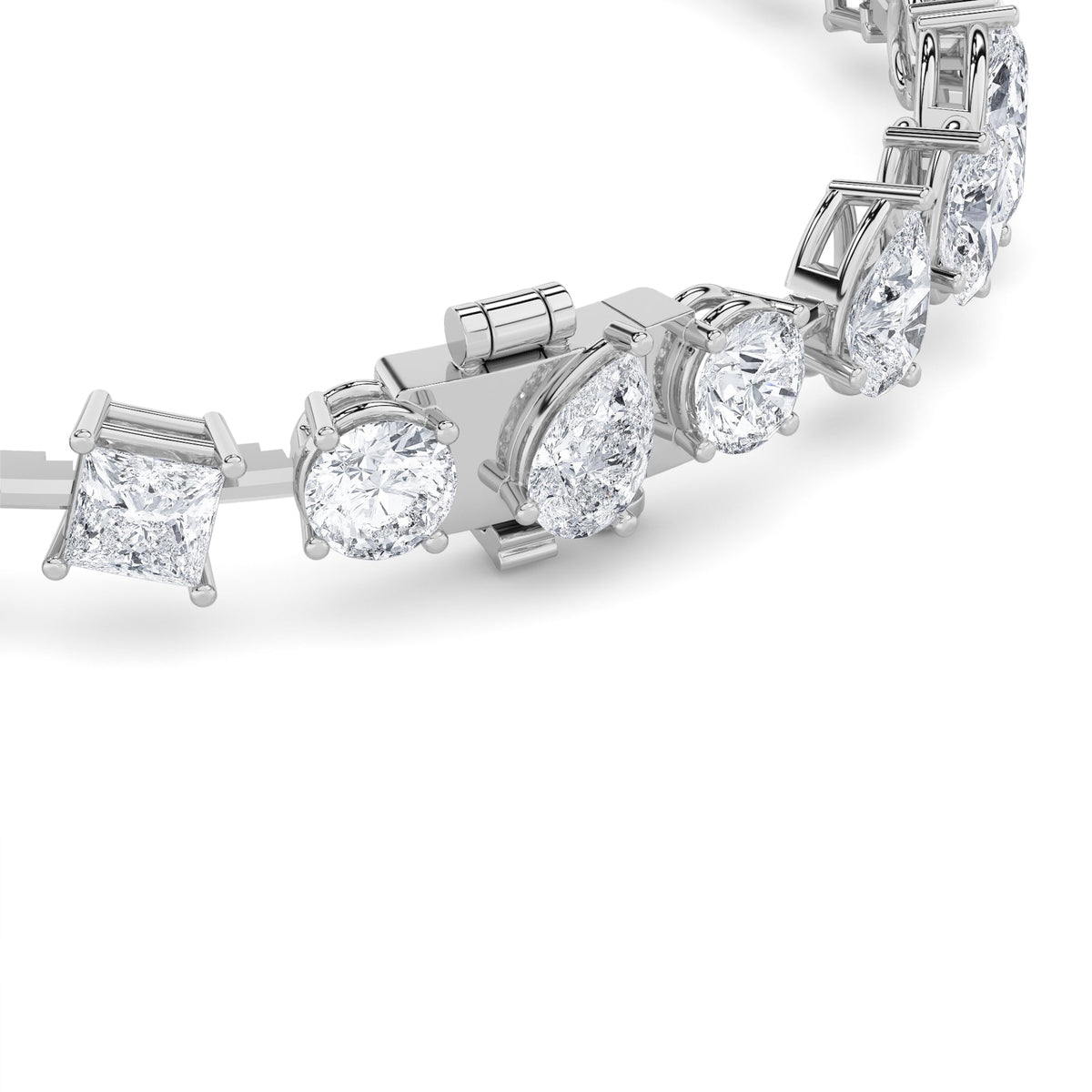 10.5CTW Mix Lab-Grown Diamond Prong North South Bracelet 26 Stones