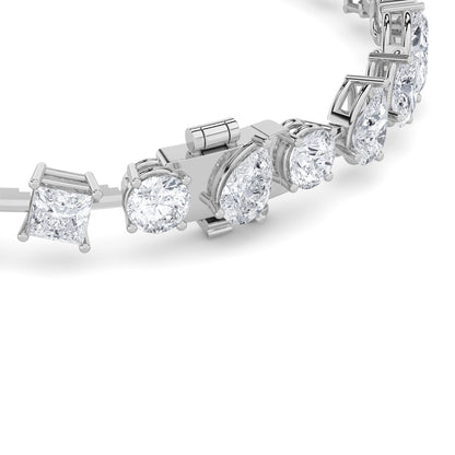10.5CTW Mix Lab-Grown Diamond Prong North South Bracelet 26 Stones