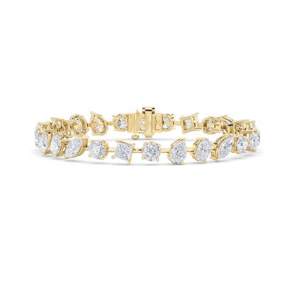 10.5CTW Mix Lab-Grown Diamond Prong North South Bracelet 26 Stones