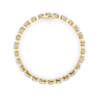 10.5CTW Mix Lab-Grown Diamond Prong North South Bracelet 26 Stones