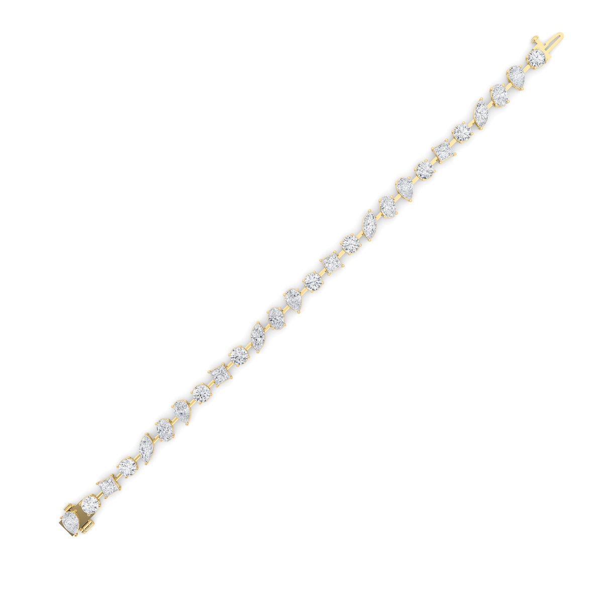 10.5CTW Mix Lab-Grown Diamond Prong North South Bracelet 26 Stones