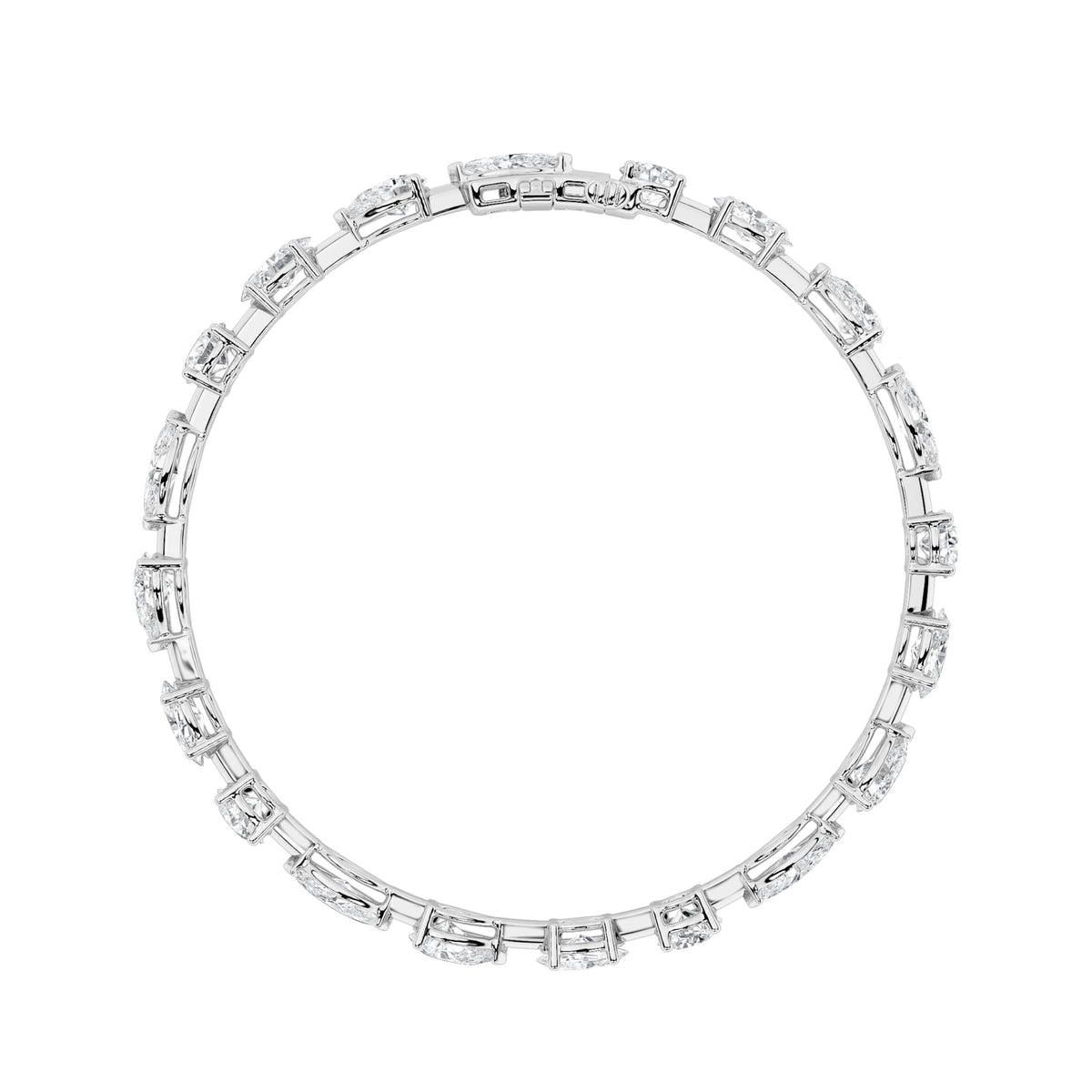12CTW Mix Lab-Grown Diamond Prong East West Bracelet 20 Stones