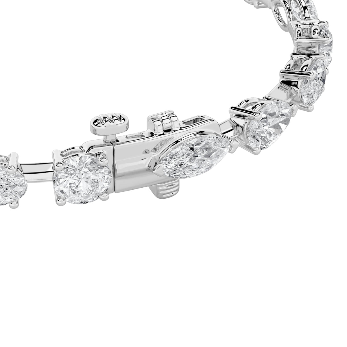 12CTW Mix Lab-Grown Diamond Prong East West Bracelet 20 Stones