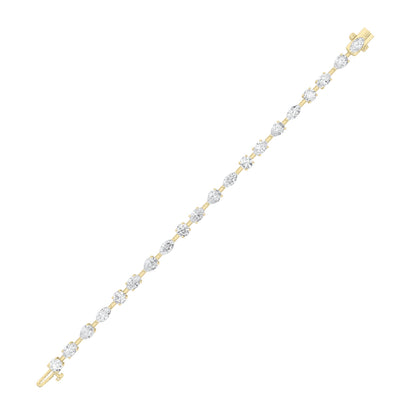 12CTW Mix Lab-Grown Diamond Prong East West Bracelet 20 Stones