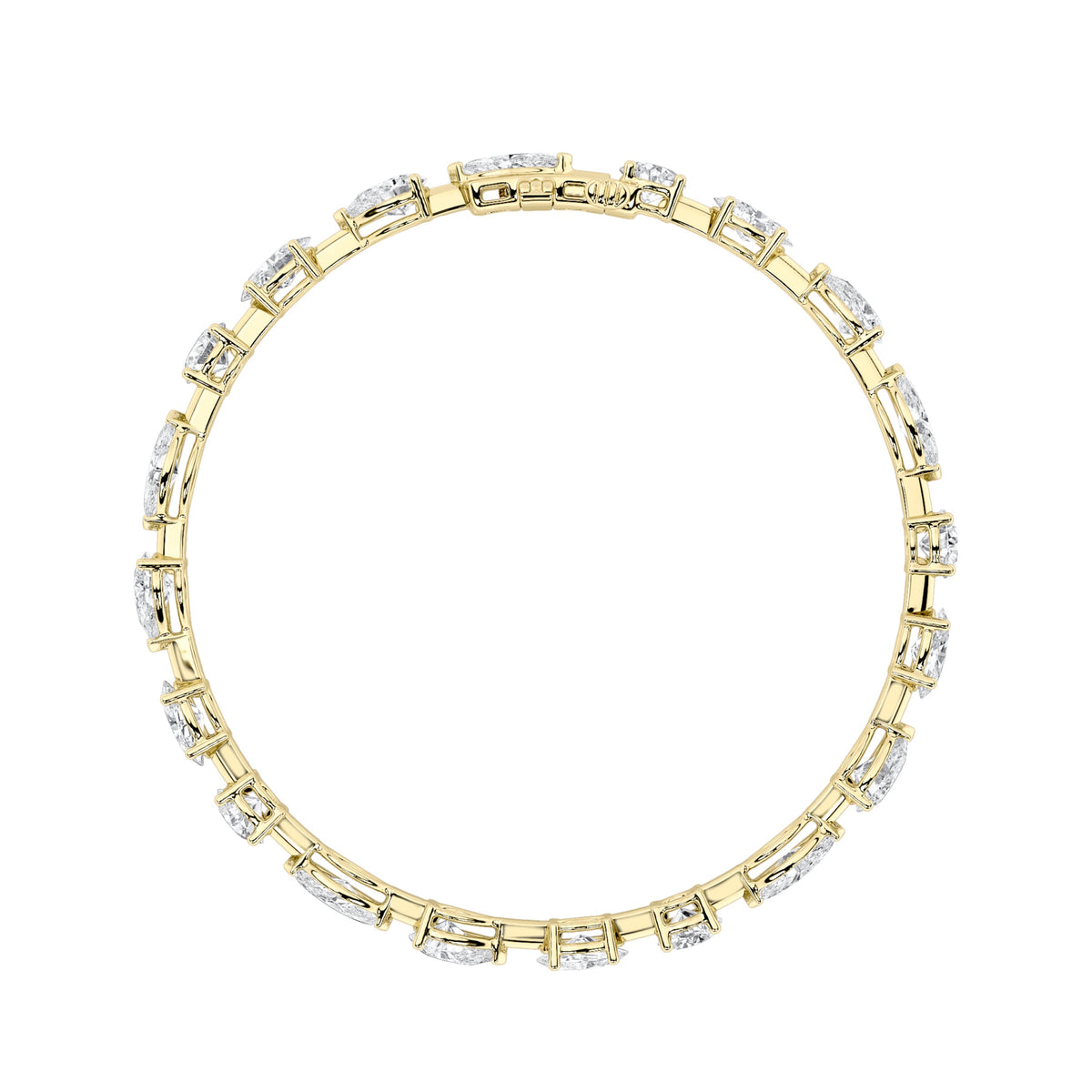 12CTW Mix Lab-Grown Diamond Prong East West Bracelet 20 Stones