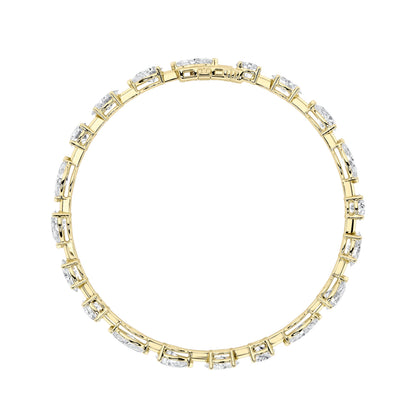 12CTW Mix Lab-Grown Diamond Prong East West Bracelet 20 Stones