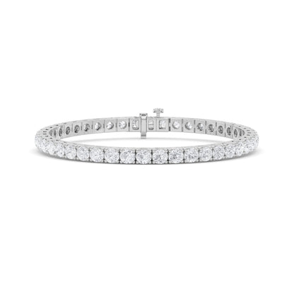 8CTW Round Lab-Grown Diamond Prong Tennis Bracelet 50 Stones F Color