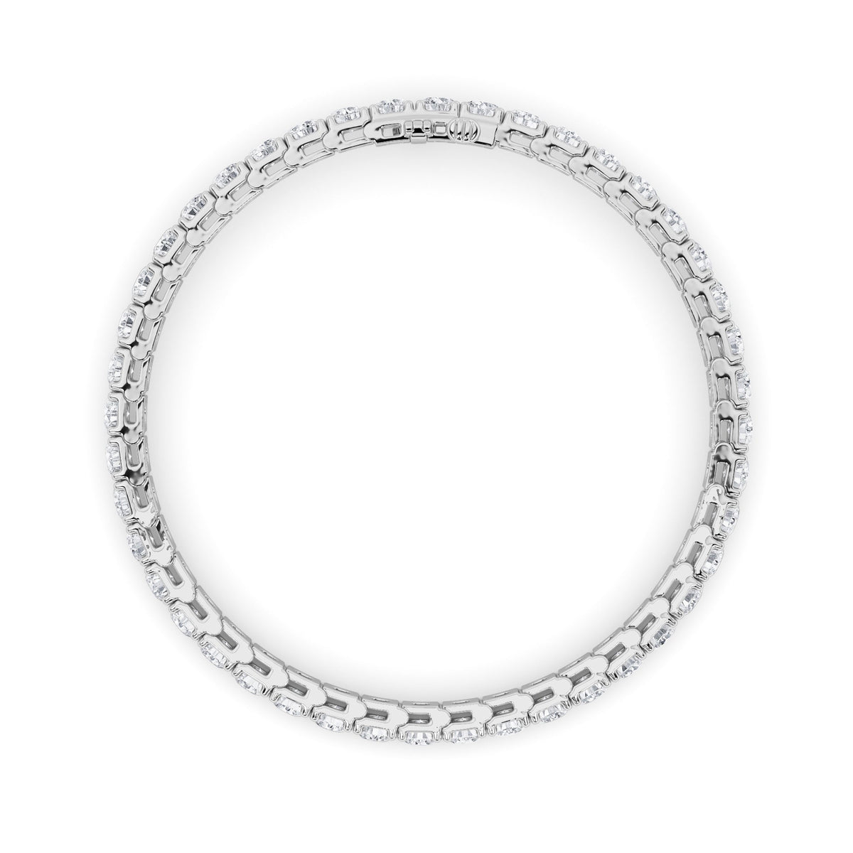 8CTW Round Lab-Grown Diamond Prong Tennis Bracelet 50 Stones F Color