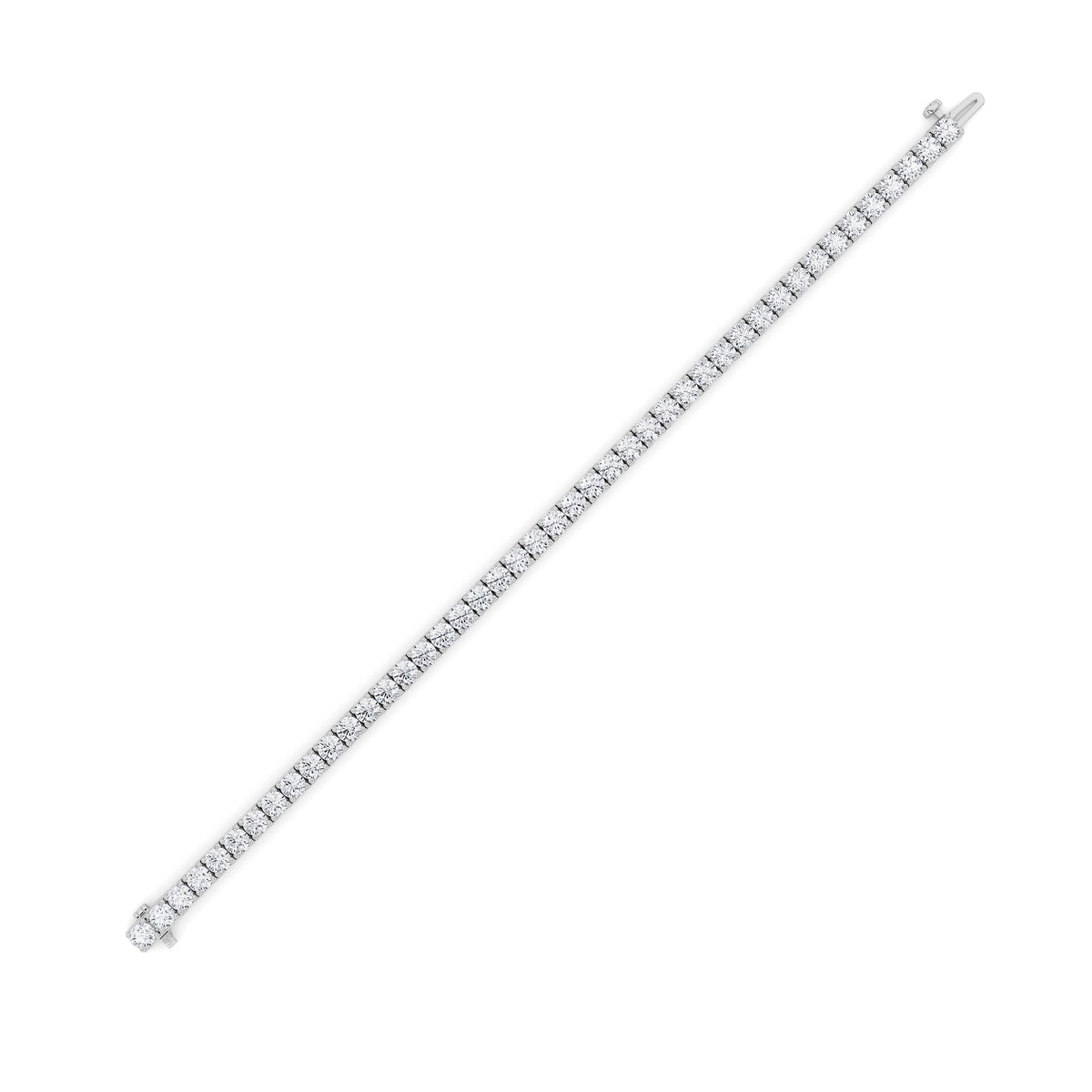 8CTW Round Lab-Grown Diamond Prong Tennis Bracelet 50 Stones F Color
