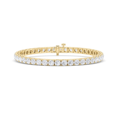 8CTW Round Lab-Grown Diamond Prong Tennis Bracelet 50 Stones F Color