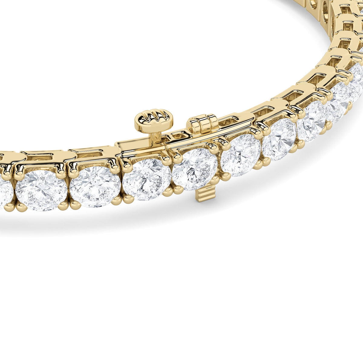 8CTW Round Lab-Grown Diamond Prong Tennis Bracelet 50 Stones F Color