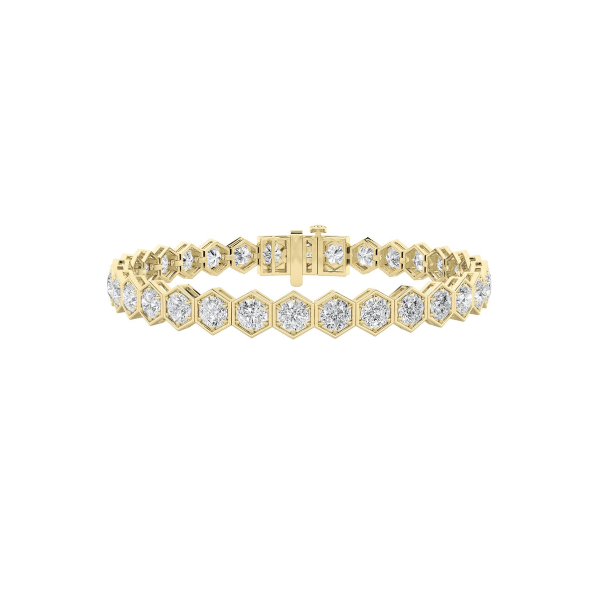 10CTW Round Lab-Grown Diamond Prong Bracelet 32 Stones