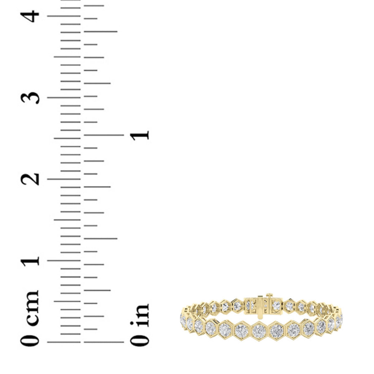 10CTW Round Lab-Grown Diamond Prong Bracelet 32 Stones