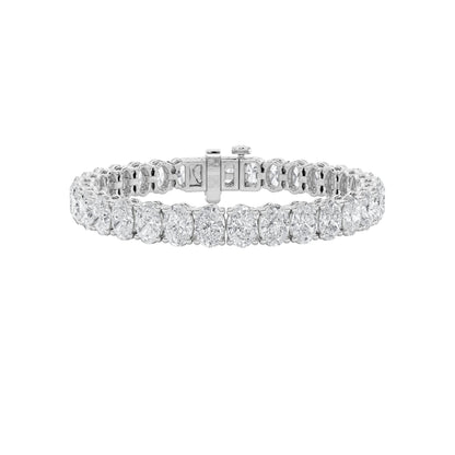 15CTW Oval Lab-Grown Diamond Prong North South Bracelet 43 Stones