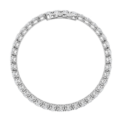15CTW Oval Lab-Grown Diamond Prong North South Bracelet 43 Stones