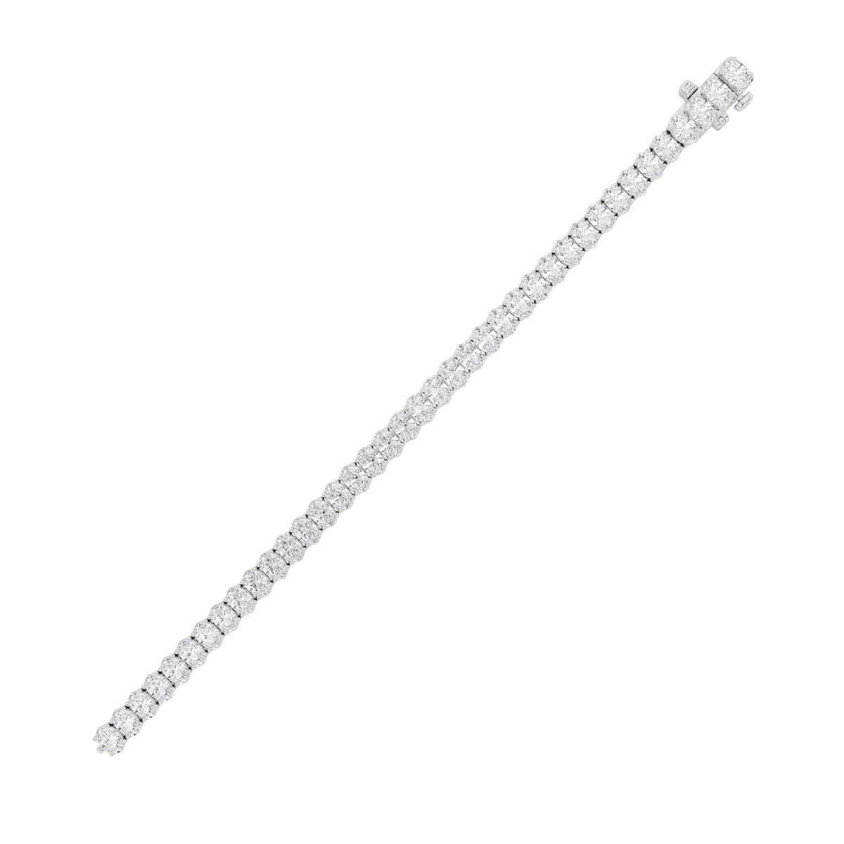 15CTW Oval Lab-Grown Diamond Prong North South Bracelet 43 Stones
