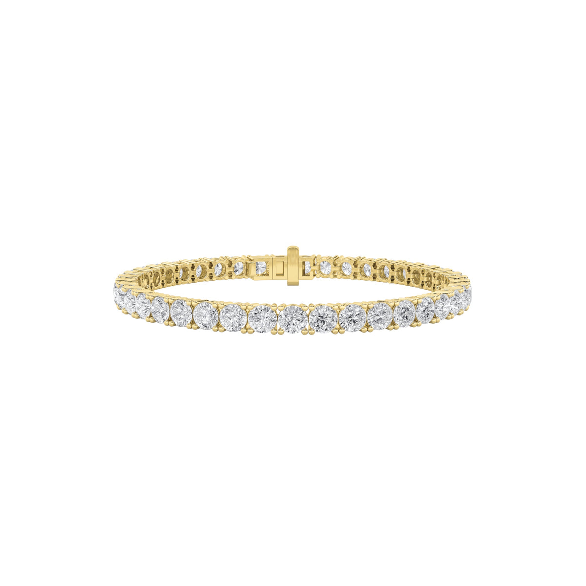 10CTW Round Lab-Grown Diamond Prong Tennis Bracelet 43 Stones