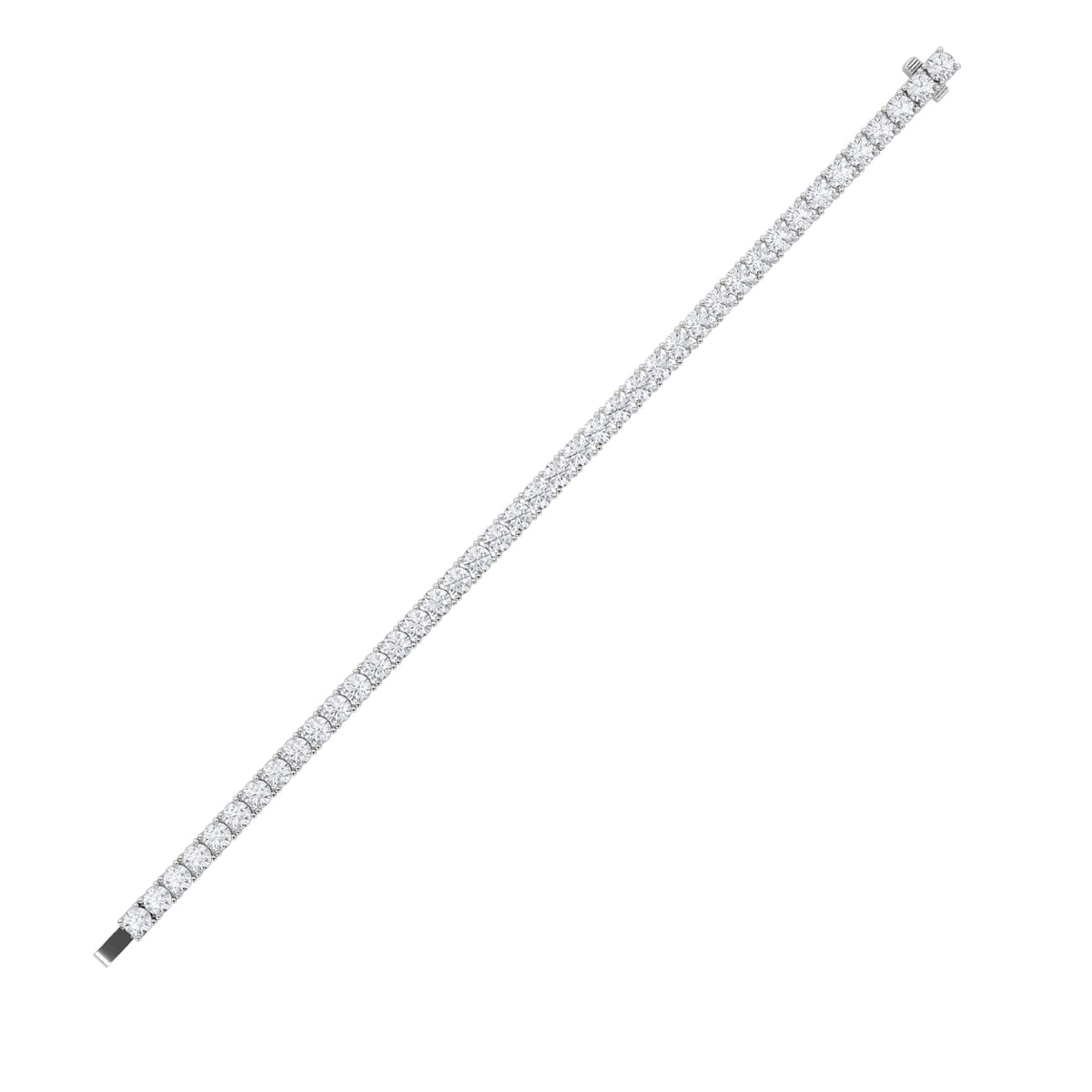 12CTW Round Lab-Grown Diamond Prong Tennis Bracelet 40 Stones