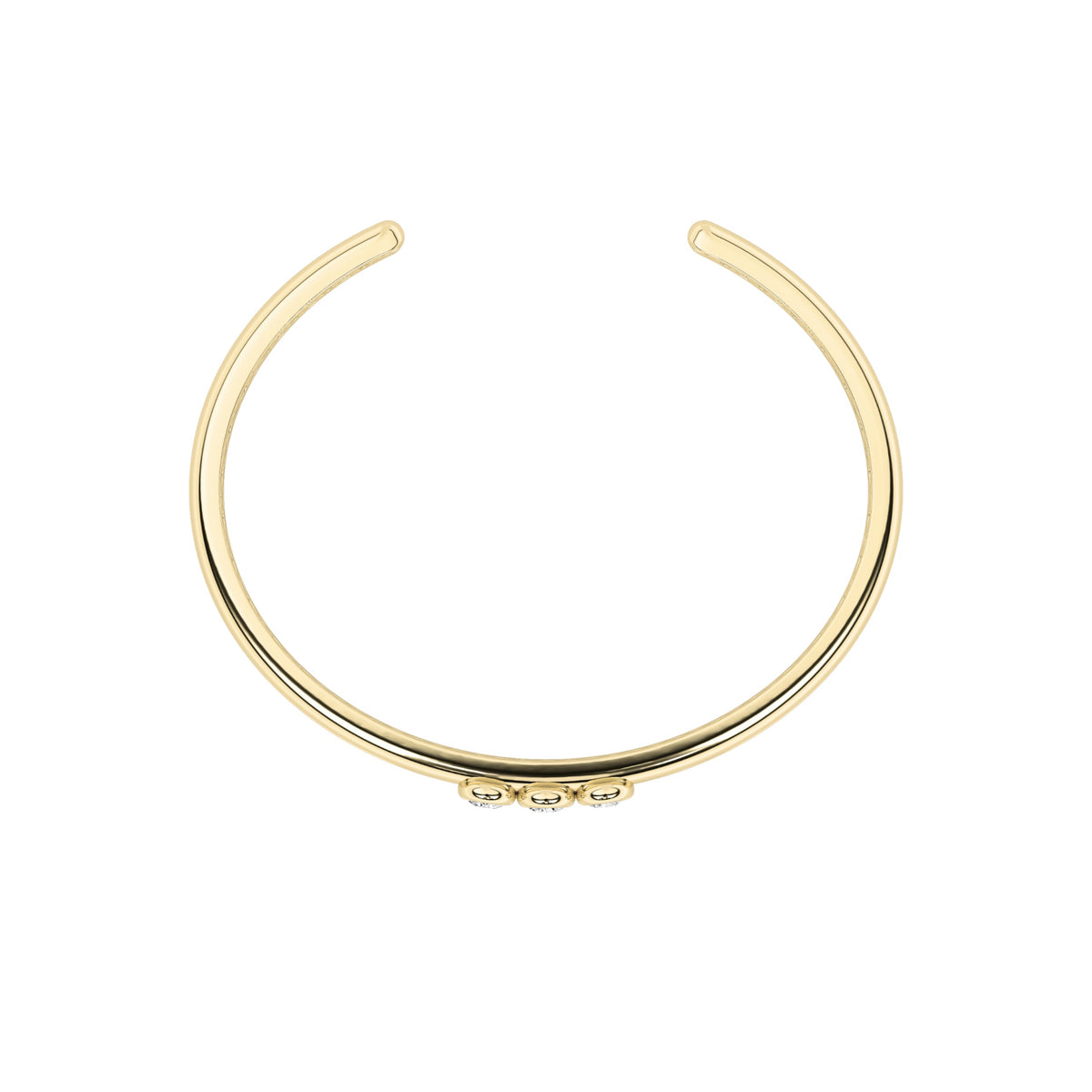 0.75CTW Round Lab-Grown Diamond Bezel Bracelet 3 Stones