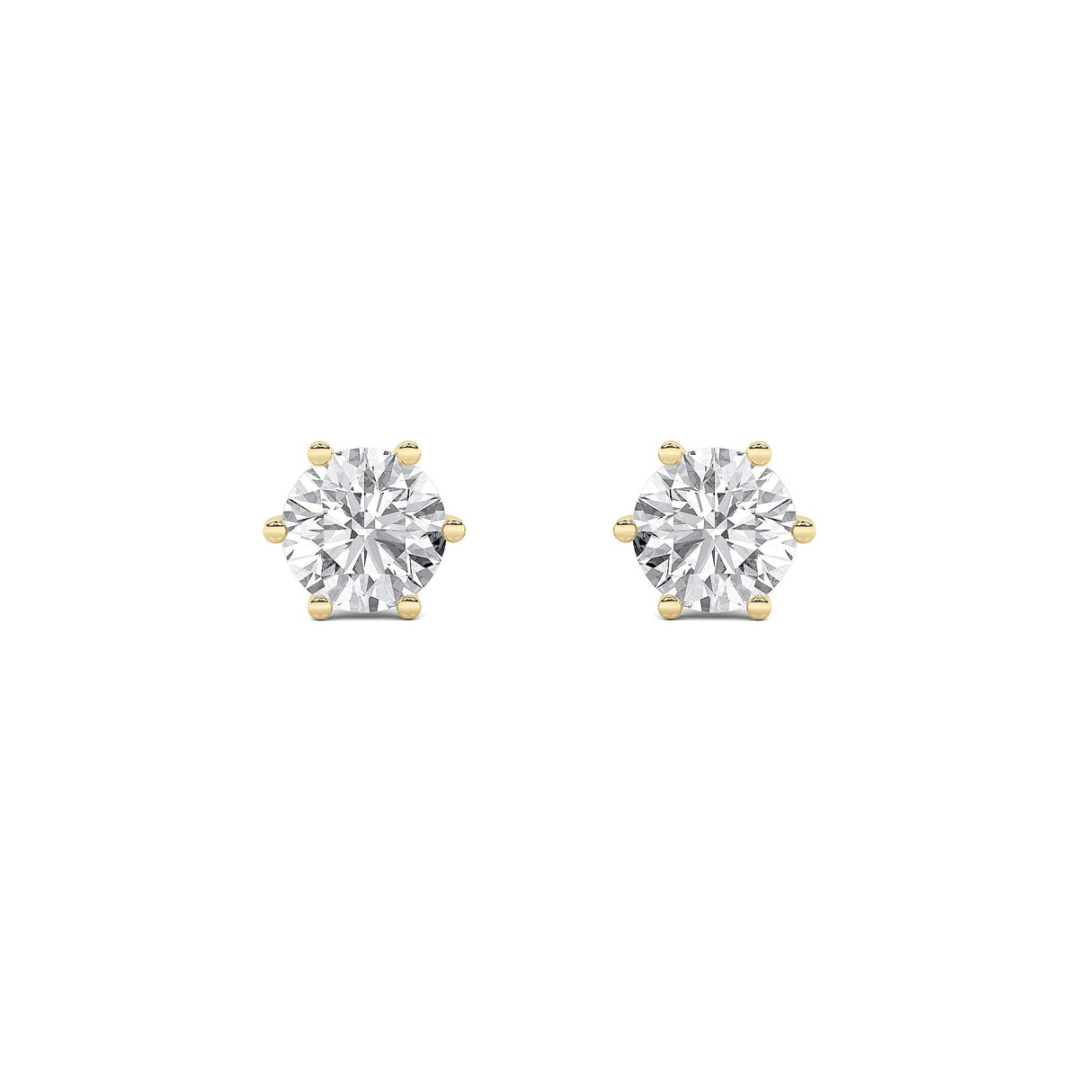 3CTW Round Lab-Grown Diamond Prong Tulip Head Stud Earrings 26 Stones