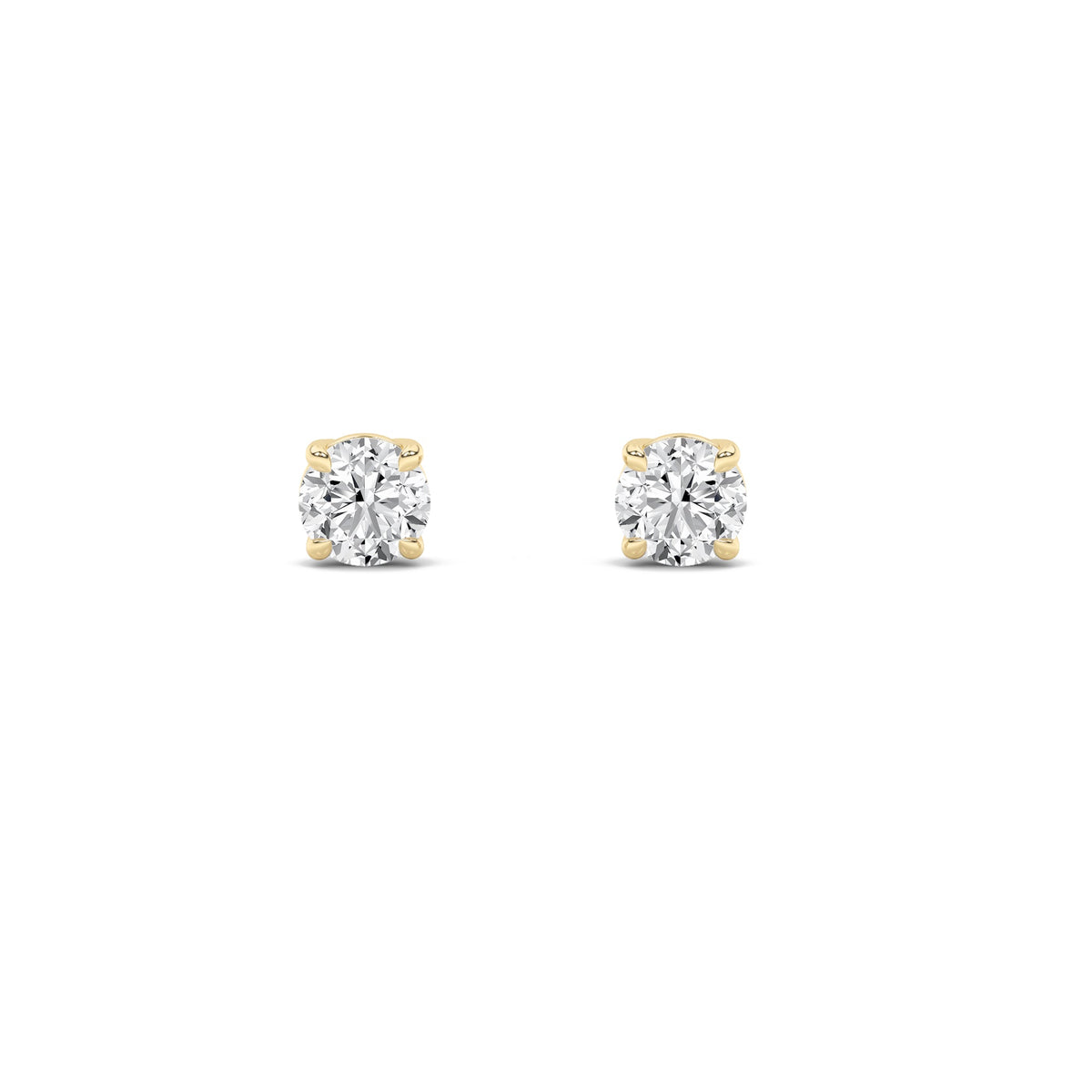 5CTW Round Lab-Grown Diamond Prong Classic Basket Set Stud Earrings 2 Stones